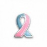 Pink and Blue Ribbon Lapel Pin - Silver Trim (Retail) - CO117HTZ7C5