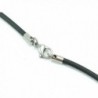 BLACK RUBBER NECKLACE CHAIN STAINLESS