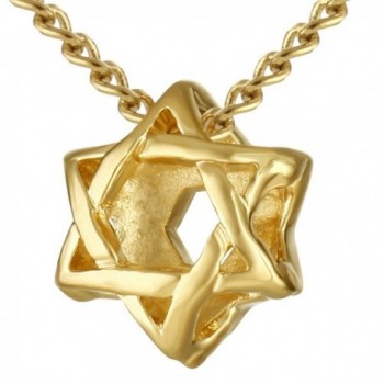 14K Gold Plated Necklace Gold Emerging Star of David Gold Pendant For Women - CX12MZ4CZ0F