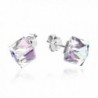 Blue Purple Fashion Crystal Sterling Earrings
