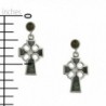Celtic Cross Earrings Connemara Marble in Women's Drop & Dangle Earrings