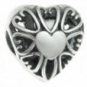 Sterling Silver Love Heart Valentine Clip Lock European Style Bead Charm - C111APG3ABP