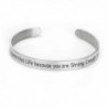 You Were Given This Life Because You are Strong Enough To Live It Inspirational Cuff Bracelet - C31840THDH5