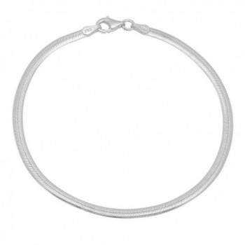 925 Sterling Silver Nickel-Free 3.1mm Herringbone Necklace Made in Italy + Bonus Polishing Cloth - CJ17Z4NZM3R