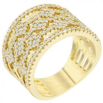 Marlene 0.6ct CZ 14k Gold Wide Band Cocktail Ring - CC12N75BOSR