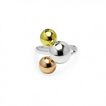 Tricolor Graduated Ball Cocktail Ring