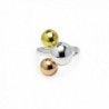 Tricolor Graduated Ball Cocktail Ring