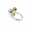 Tricolor Graduated Ball Cocktail Ring in Women's Band Rings