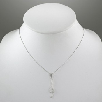 Sterling Silver Musical Pendant Necklace in Women's Pendants