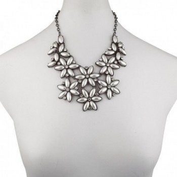 Lux Accessories Crystal Statement Necklace