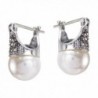 Vintage Marcasite Pyrite Silver Earrings