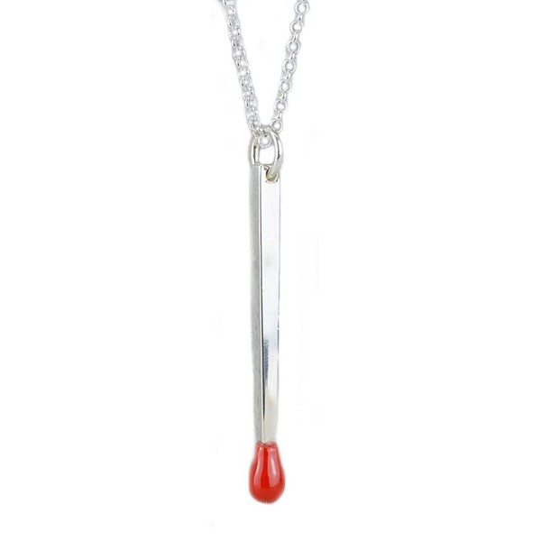 Helen de Lete Lovely Matchstick Sterling Silver Choker Necklace - C517Z6AES0Q