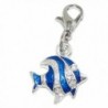 Pro Jewelry Dangling "Silver and Blue Fish w/ Crystals" Clip-on Bead for Charm Bracelet 56195 - CI11VVKNJ3P