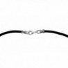Sterling Silver Thick Leather Necklace in Women's Chain Necklaces