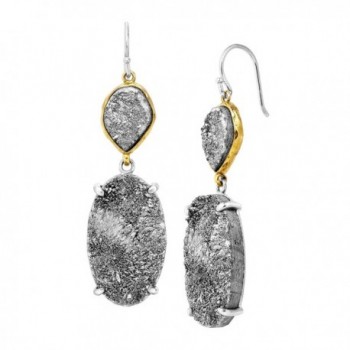 Silpada 'Glisten Up' Sterling Silver- Brass- and Druzy Drop Earrings - CV12O15AAZ0