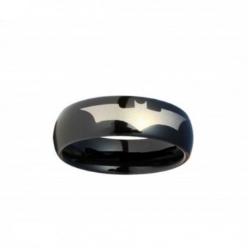 Batman Print on a Black Tungsten Carbide DC Width 8 mm Band Ring Size 4 - 13 R162 - CQ116XW4ZTN