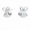 Helen de Lete Lovely Honey Bee Sterling Silver Stud Earrings Bumblebee Stud Earrings - CX12N4SG9HS