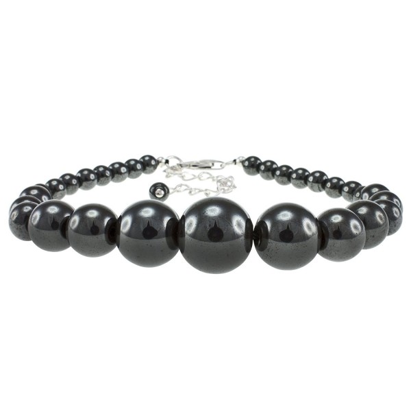 Pearlz Ocean Hematite Journey Bracelet with Sterling Silver Clasp - C51196PZU7P