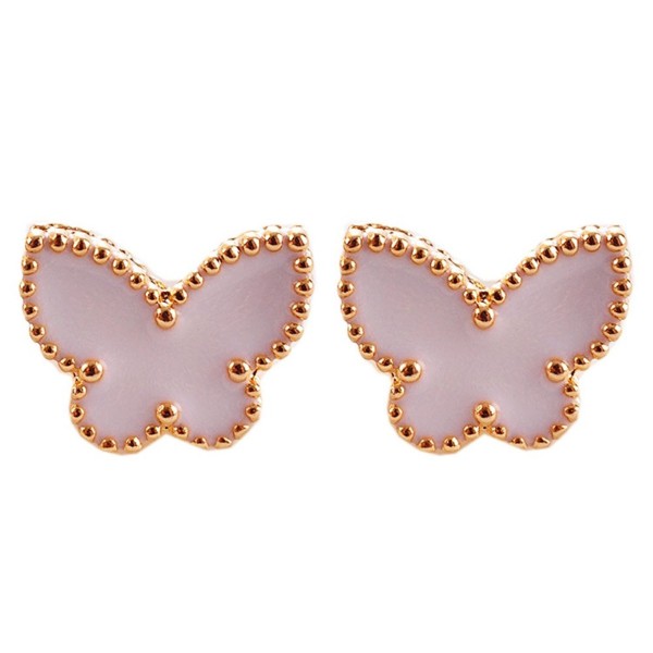 Latigerf Butterfly Non Pierced Earring Pierced - White -Clips for non Pierced - C2124SKIIVH