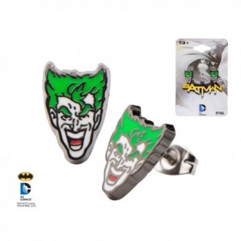 Joker Face Stud Earrings DC Comics Batman Logo Studs - CV122DQ8F6B