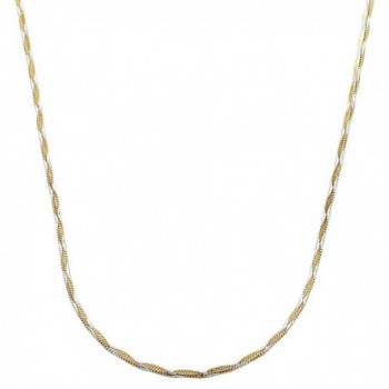 Yellow Gold Plated Sterling Silver 1.3mm Square Snake Chain Necklace (16- 18- 20- 22- 24 or 30 inch) - CM11D3AKKUP