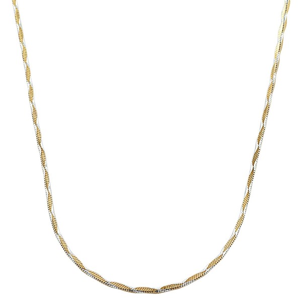 Yellow Gold Plated Sterling Silver 1.3mm Square Snake Chain Necklace (16- 18- 20- 22- 24 or 30 inch) - CM11D3AKKUP