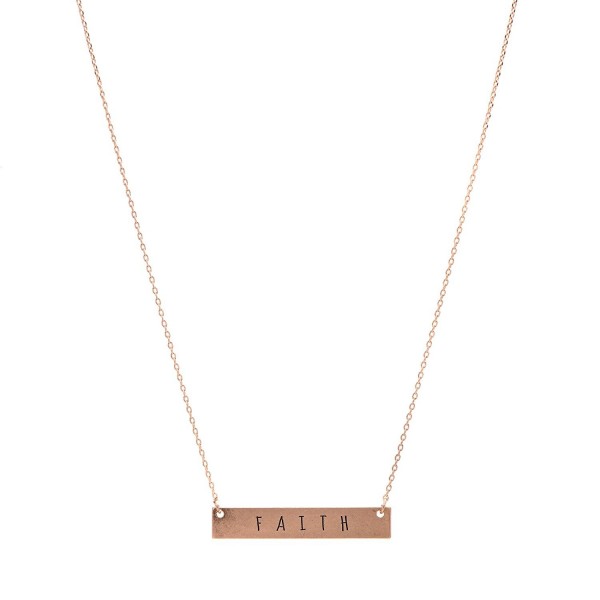 chelseachicNYC Inspirational Mantra Message Bar Necklace - CB1834ES8ET