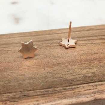 Plated Sterling Geometric 6 Point Earrings