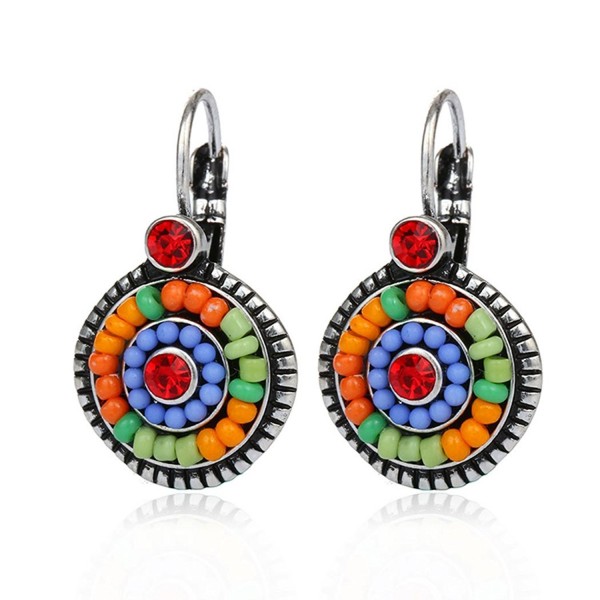Bohemia Earrings Resin Round Beads Clip-on Earring - SRXE102A - CN12J0DKYFP