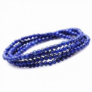 Stunning Stackable Simulated Lapis Stretchy Bracelet