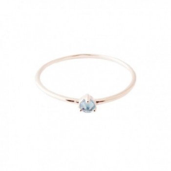 HONEYCAT Aquamarine Delicate Crystal Point Solitaire Ring In Gold- Rose Gold- or Silver - Rose Gold - CM185KMCQZR