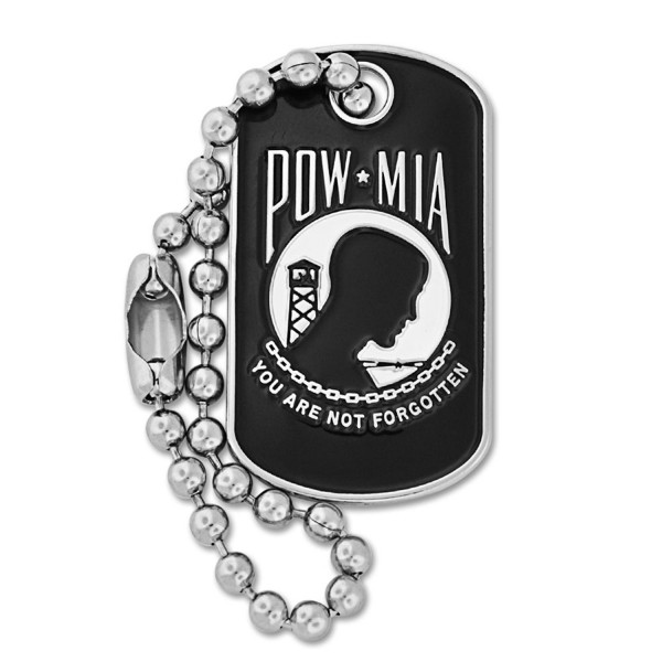 PinMart's Military P.O.W./M.I.A. Dog Tag Key Chain Enamel Lapel Pin - CI11LNB4XMD