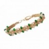 Gorgeous Green Glass Beaded Hemp Bracelet or Hemp Anklet to Choose From - Handmade - C0123HCPAF3