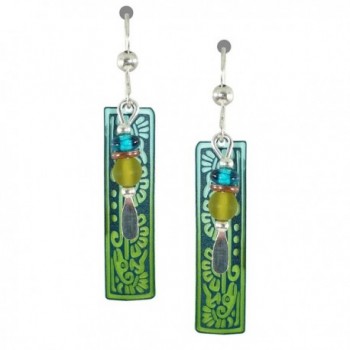 Adajio by Sienna Sky Long Blue Green Bird Motif Sterling Silver Earrings 7099 - C911EYHXEHD