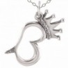 Sterling Silver Queen Bee Pendant Necklace- 18 Inch- Queen B - CC127N8XXWF