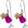 Body Candy Stainless Steel Pink Tropical Drink Earrings - CF113Y43O8L