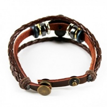 Christmas Braided Leather Adjustable Bracelet in Women's Wrap Bracelets