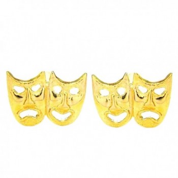 Yellow Comedy Tragedy Theater Earrings