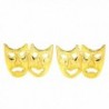 Yellow Comedy Tragedy Theater Earrings