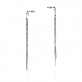 Cascading Chains Sterling Silver Earrings