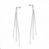 Cascading Chains Sterling Silver Earrings in Women's Stud Earrings