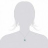 Sterling Silver Necklace Pendant Simulated in Women's Pendants