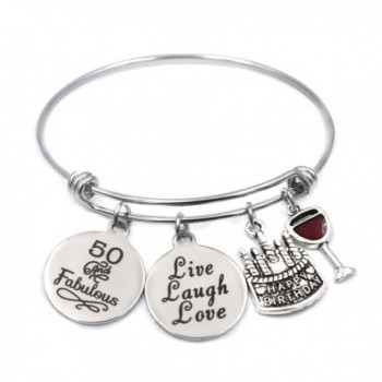 Birthday Gifts for Her Stainless Steel Expandable Bangle 13th Sweet 16 18th 21st 30th 40th 50th 60th - CY1856539S3