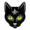 PinMart's Black Cat w/ Moon and Spider Web Halloween Enamel Lapel Pin - CP184W426TU