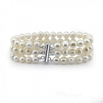 3 Row 6 5 7mm Freshwater Cultured Bracelet