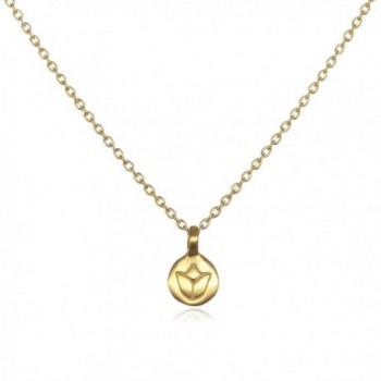 Satya Jewelry Classics Gold Lotus Necklace (18-Inch) - CH114AZG8AH