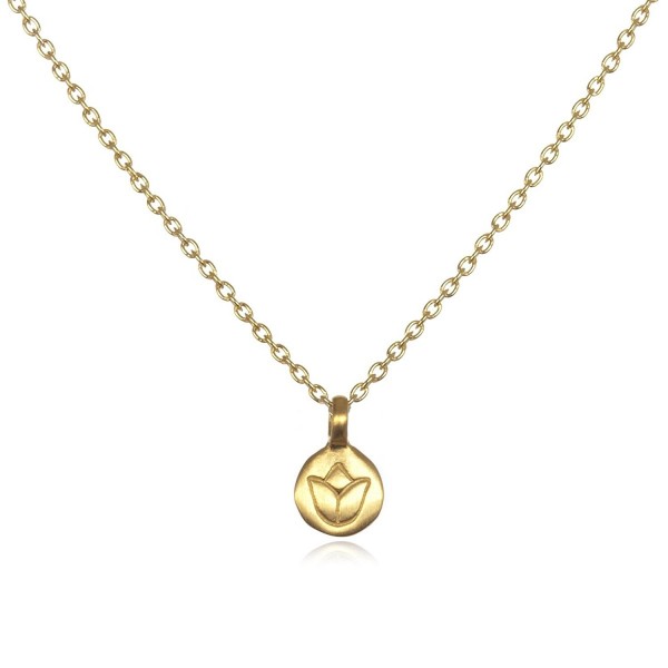 Satya Jewelry Classics Gold Lotus Necklace (18-Inch) - CH114AZG8AH