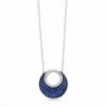 Sterling Silver Created Sapphire Pendant