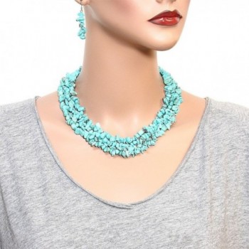 Falari Natural Gemstone Necklace Turquoise