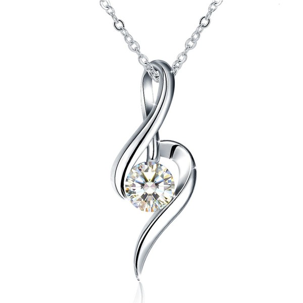 Necklace Sterling Zirconia Girlfriend Daughter - CN183LHGS23